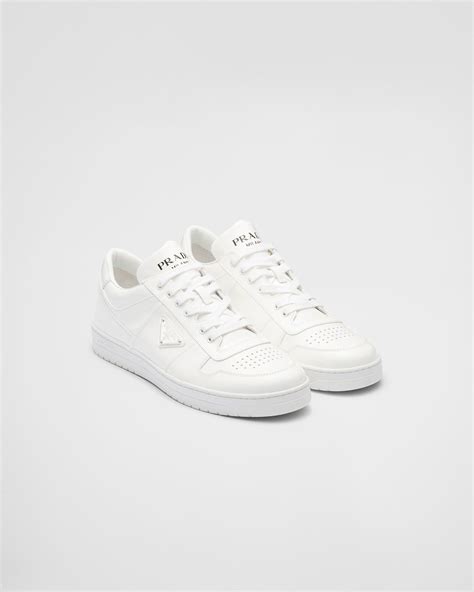 white lether shoes prada|White Downtown Patent Leather Sneakers .